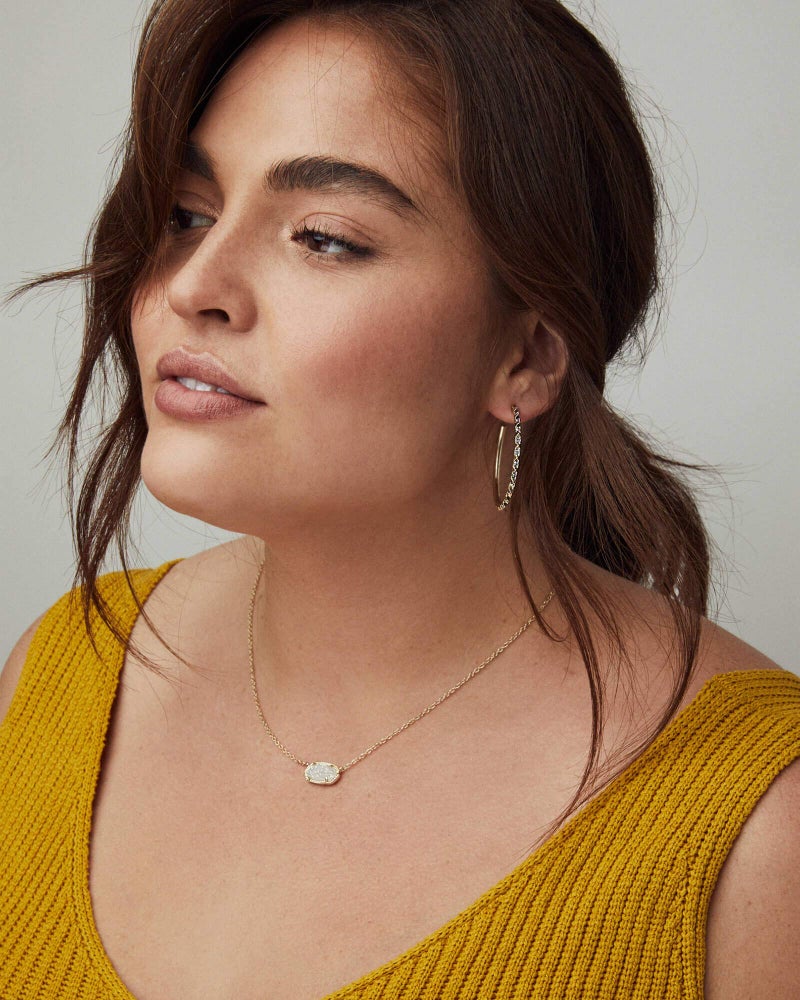 Kendra Scott Elisa Pendant Necklace for Women  Fashion Jewelry  14k Rose Gold-Plated  Iridescent Drusy - Image 3